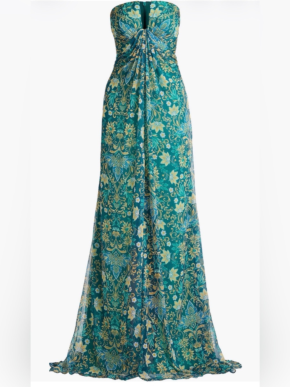 Tadashi Shoji Floral Strapless Gown Size 10